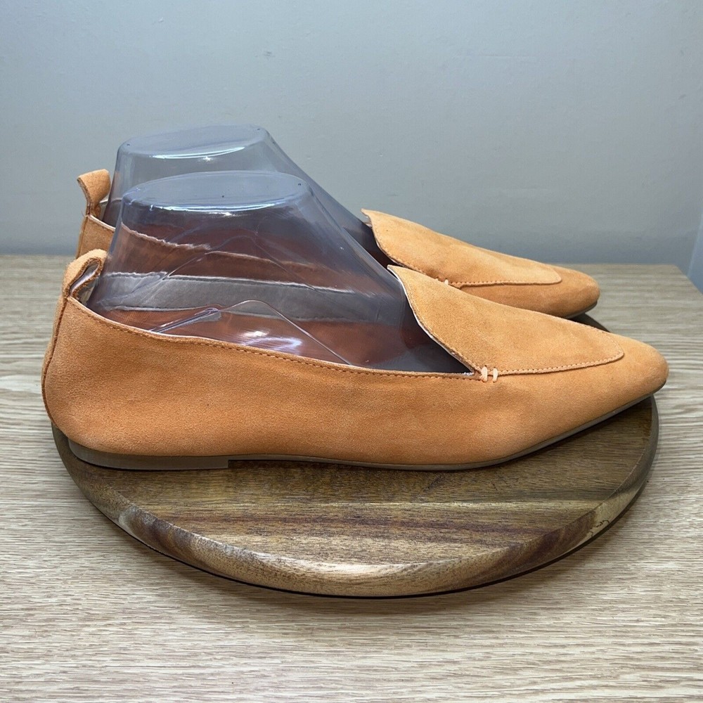 Asos Design Shoes Women’s Size 8 Orange Suede Slip On Flats